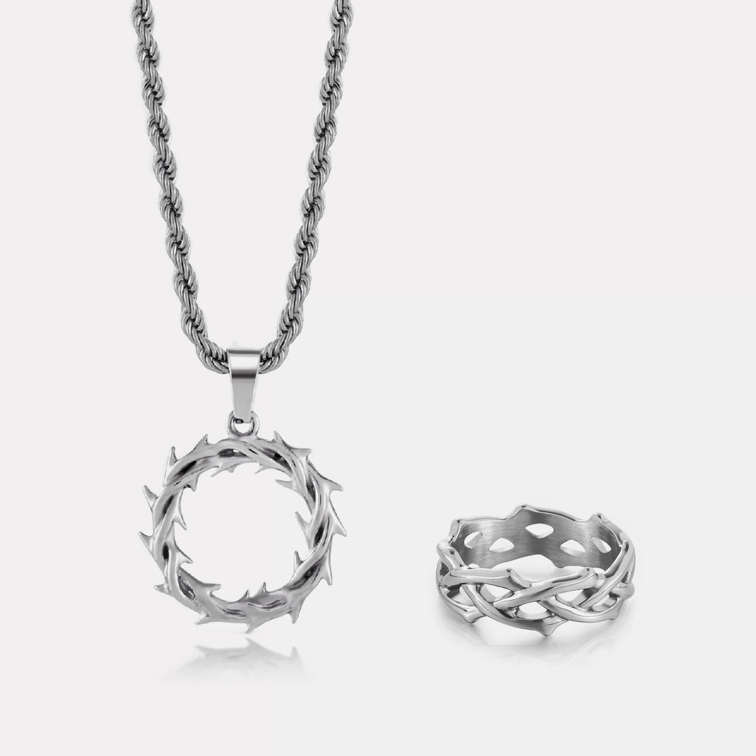 His Crown of Thorns Set (Silver)