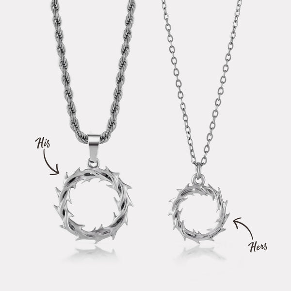His & Hers Crown of Thorns (Silver)