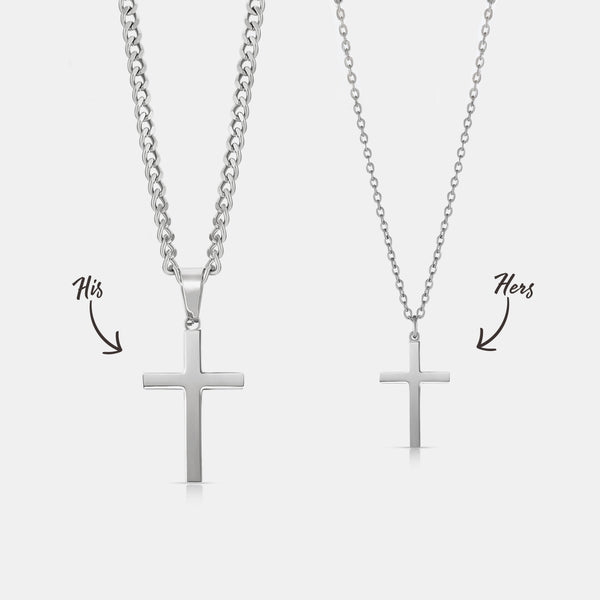 His & Hers Cross (Silver)