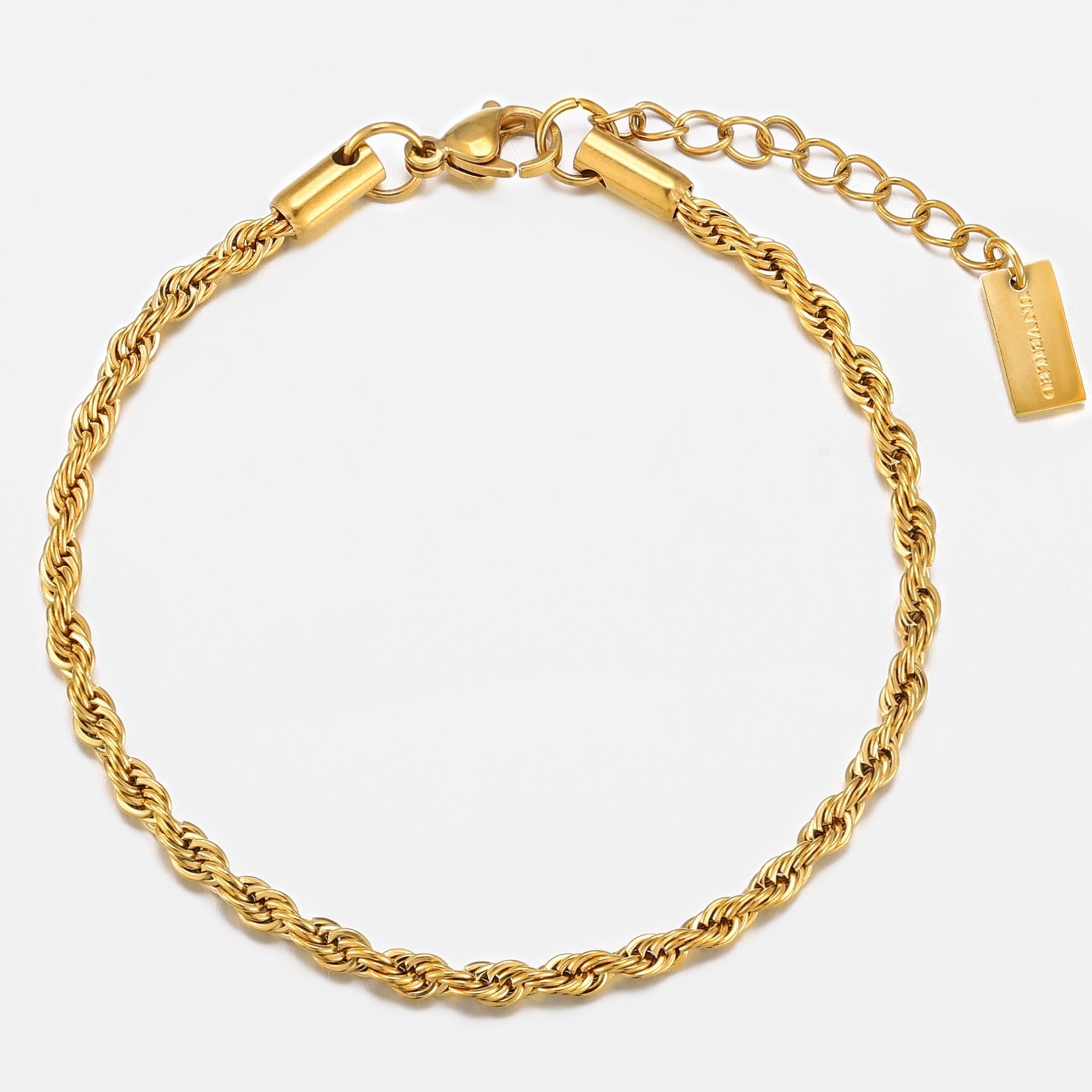 🎁 FREE Gift | Rope Bracelet 3mm (Gold)