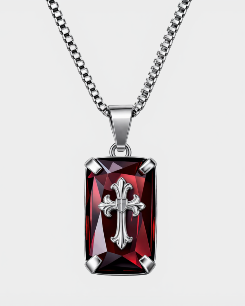 Redemption Stone Cross (Silver)