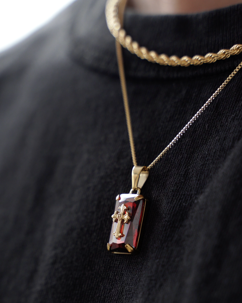 Redemption Stone Cross (Gold)