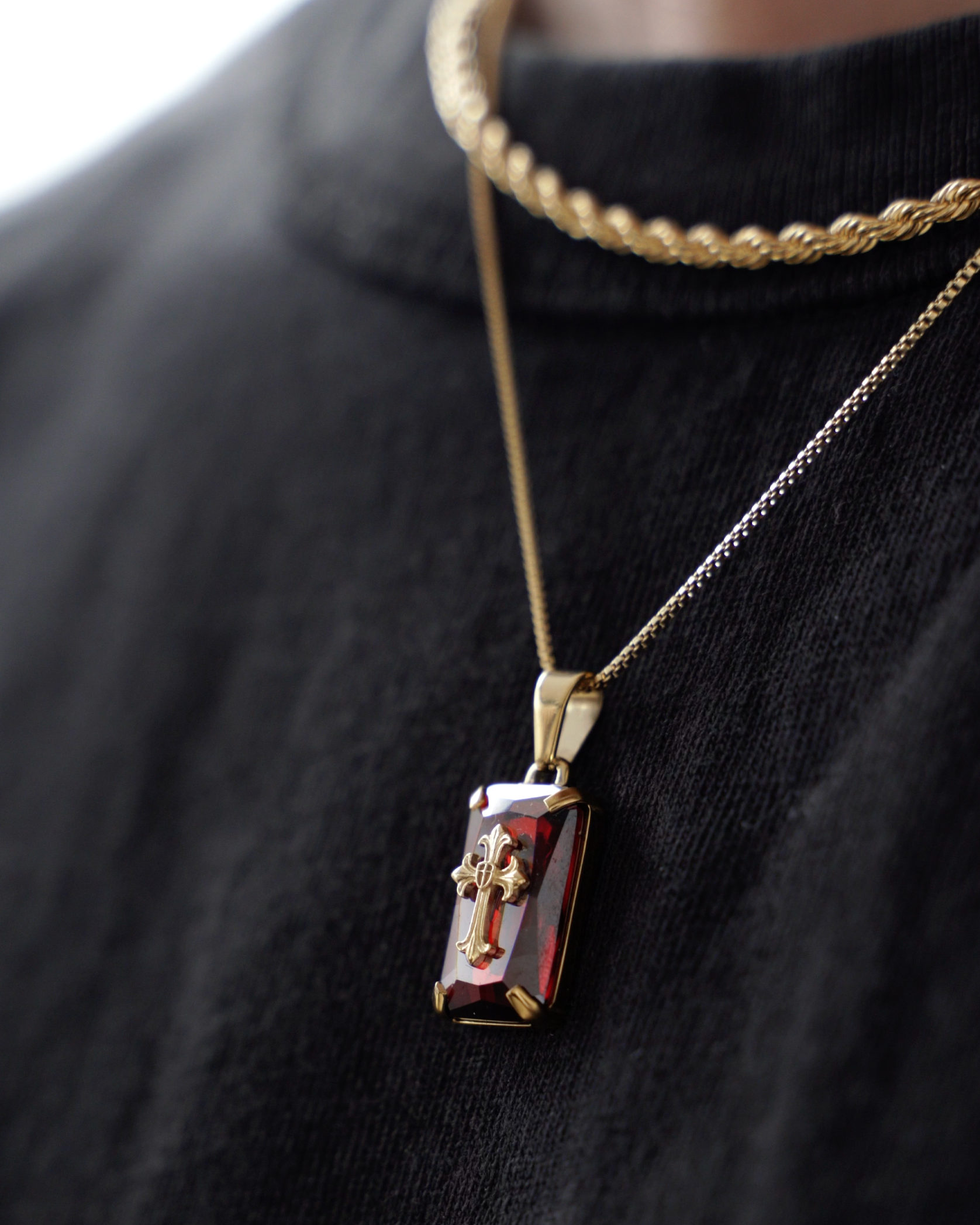 Redemption Stone Cross (Gold)
