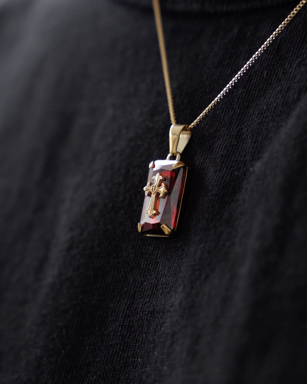 Redemption Stone Cross (Gold)