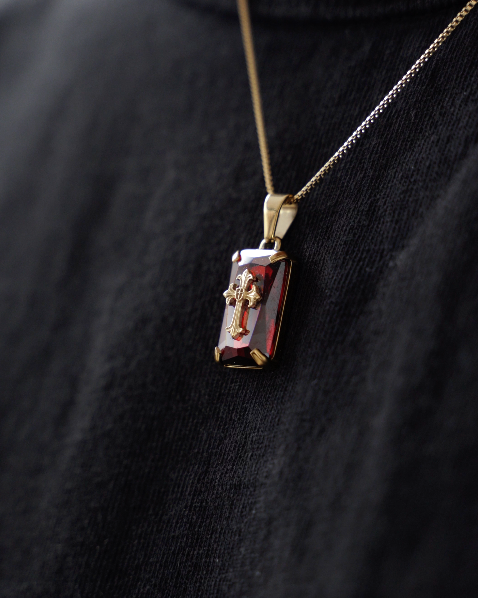 Redemption Stone Cross (Gold)