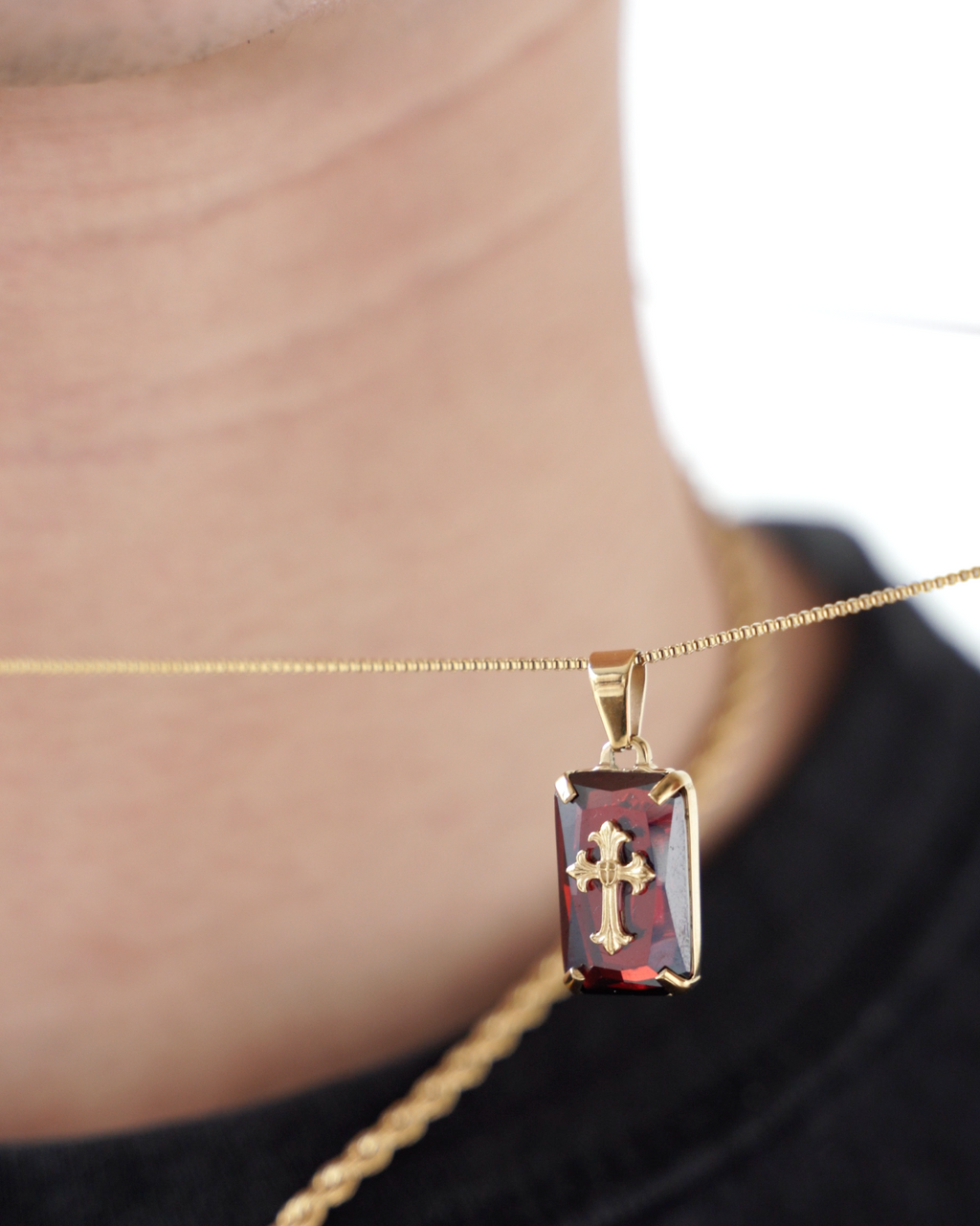 Redemption Stone Cross (Gold)