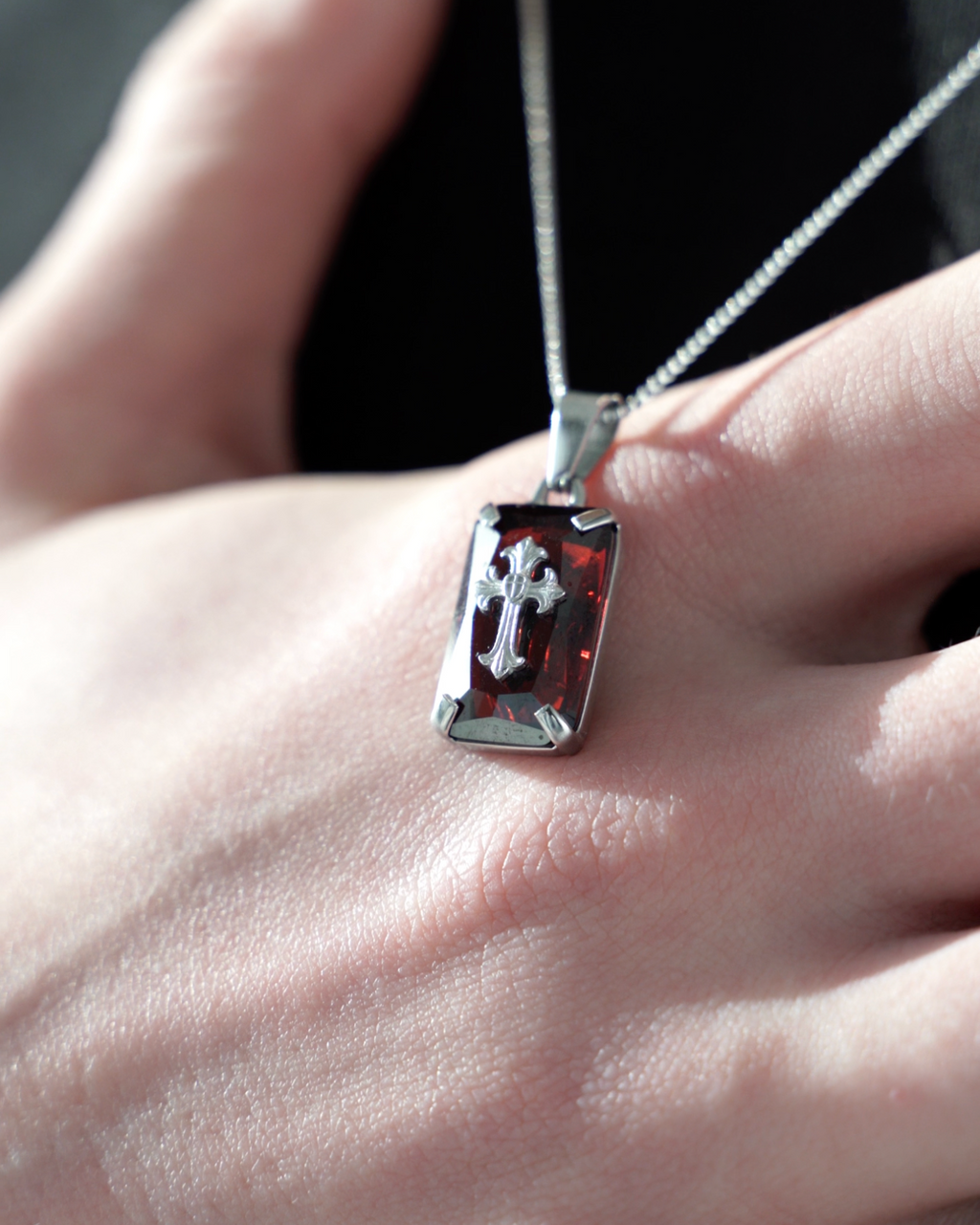Redemption Stone Cross (Silver)