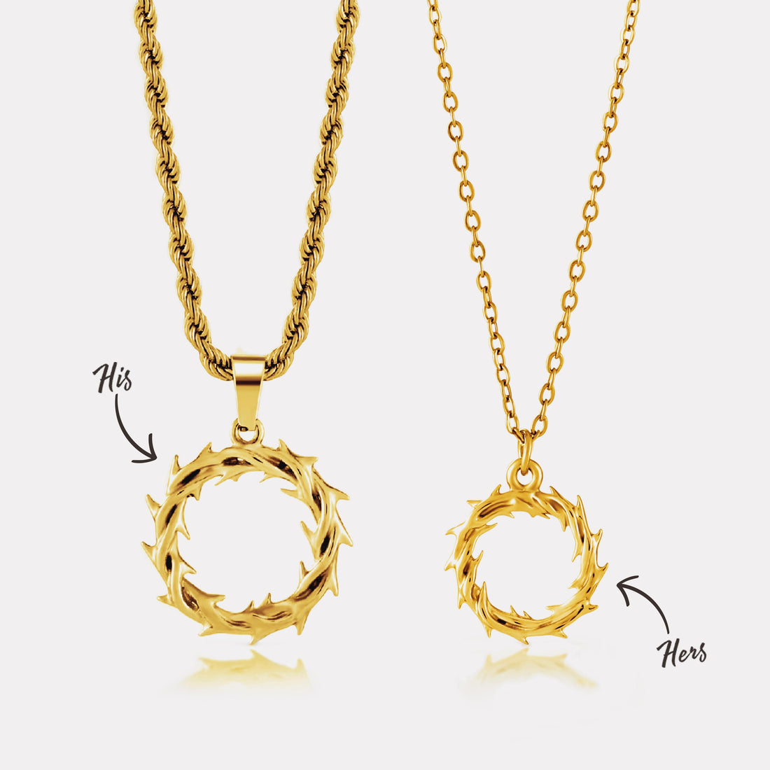 His & Hers Crown of Thorns (Gold)