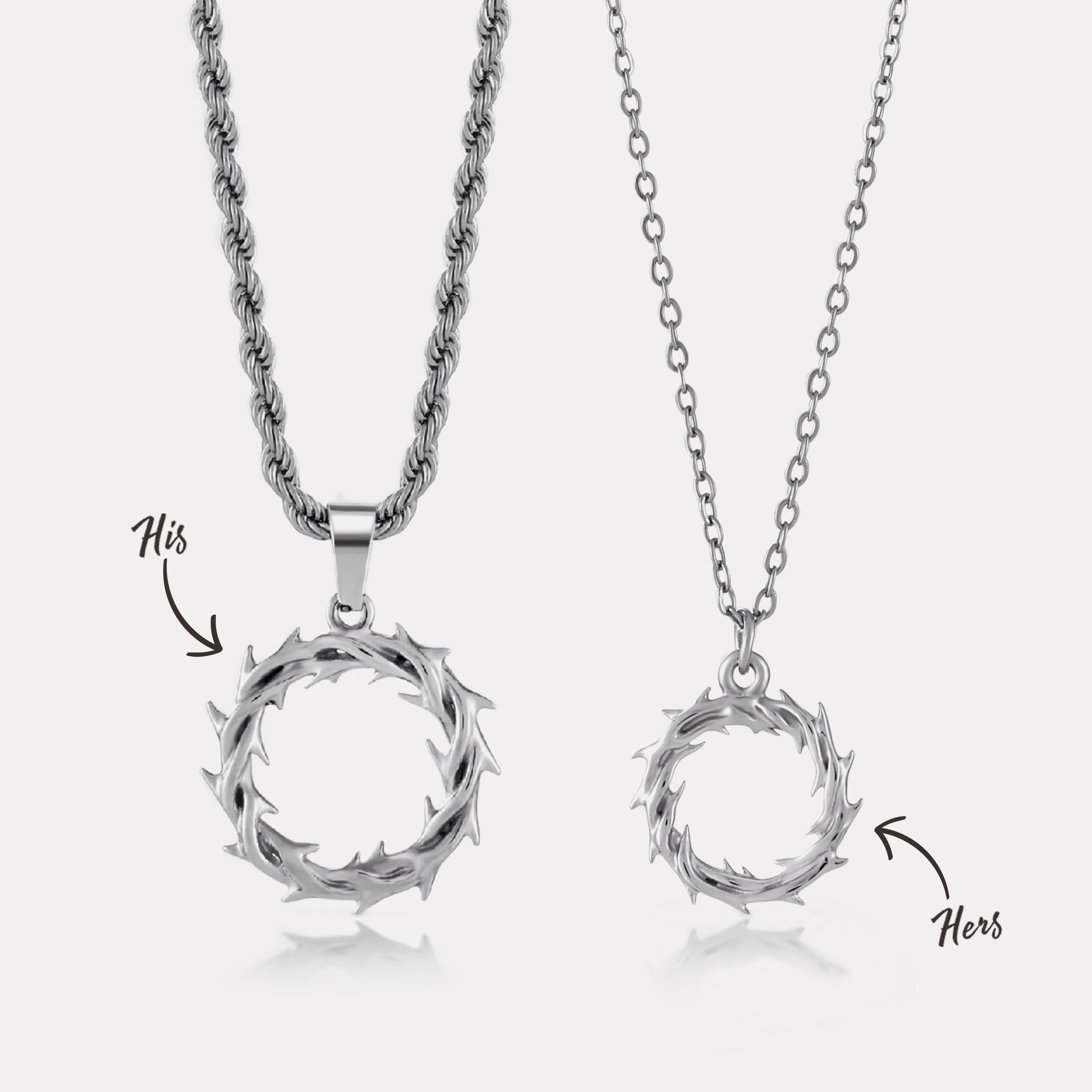 His & Hers Crown of Thorns (Silver)