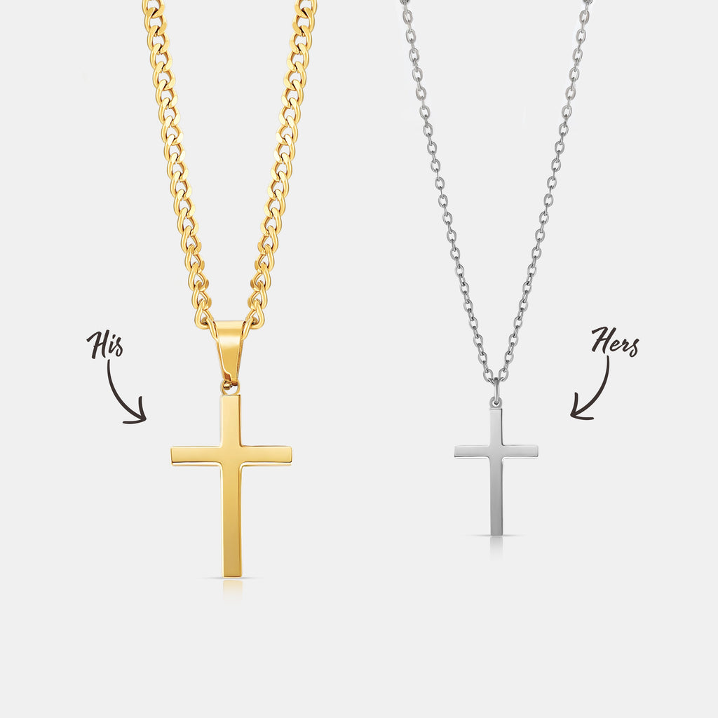 His & Hers Cross (Gold)