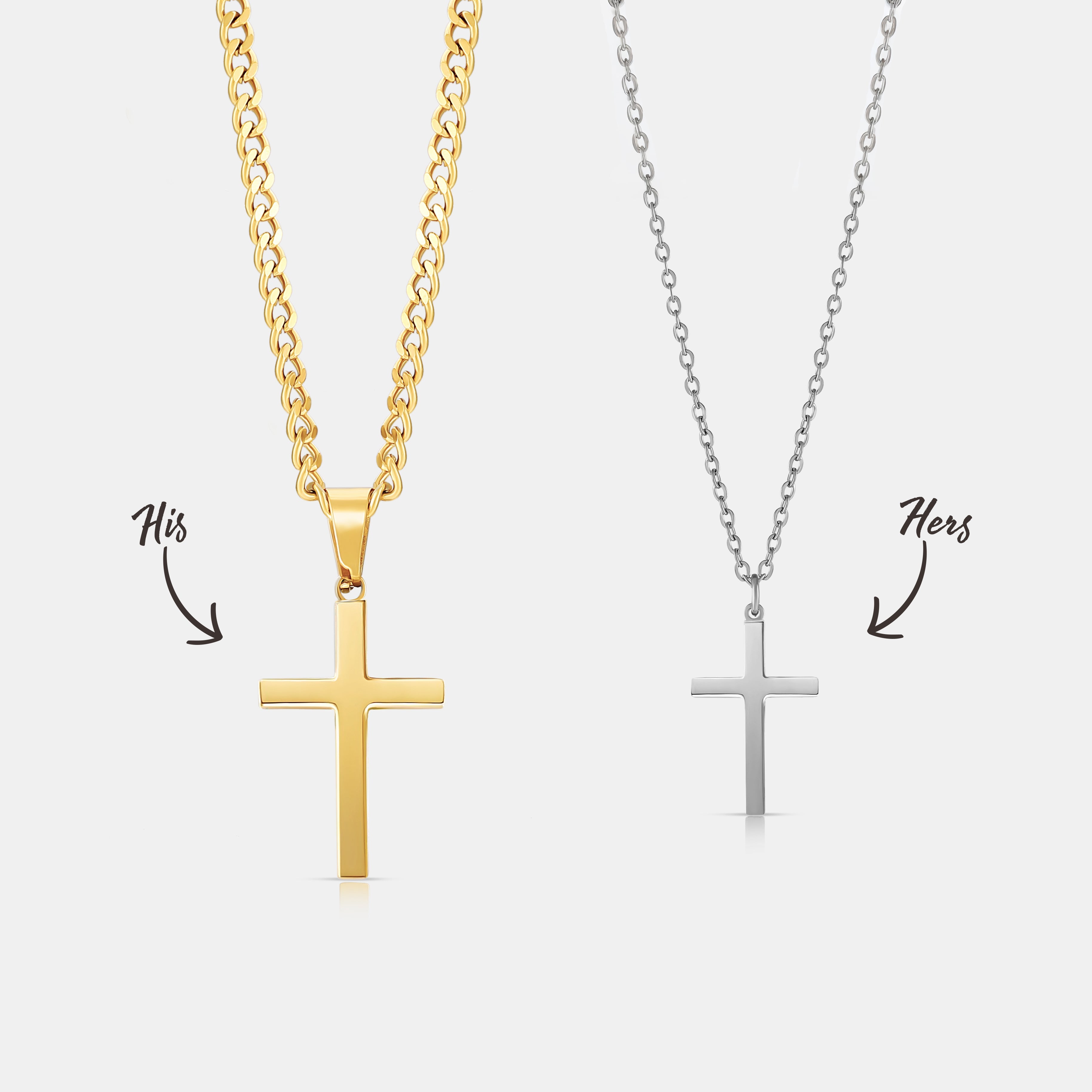 His & Hers Cross (Gold)