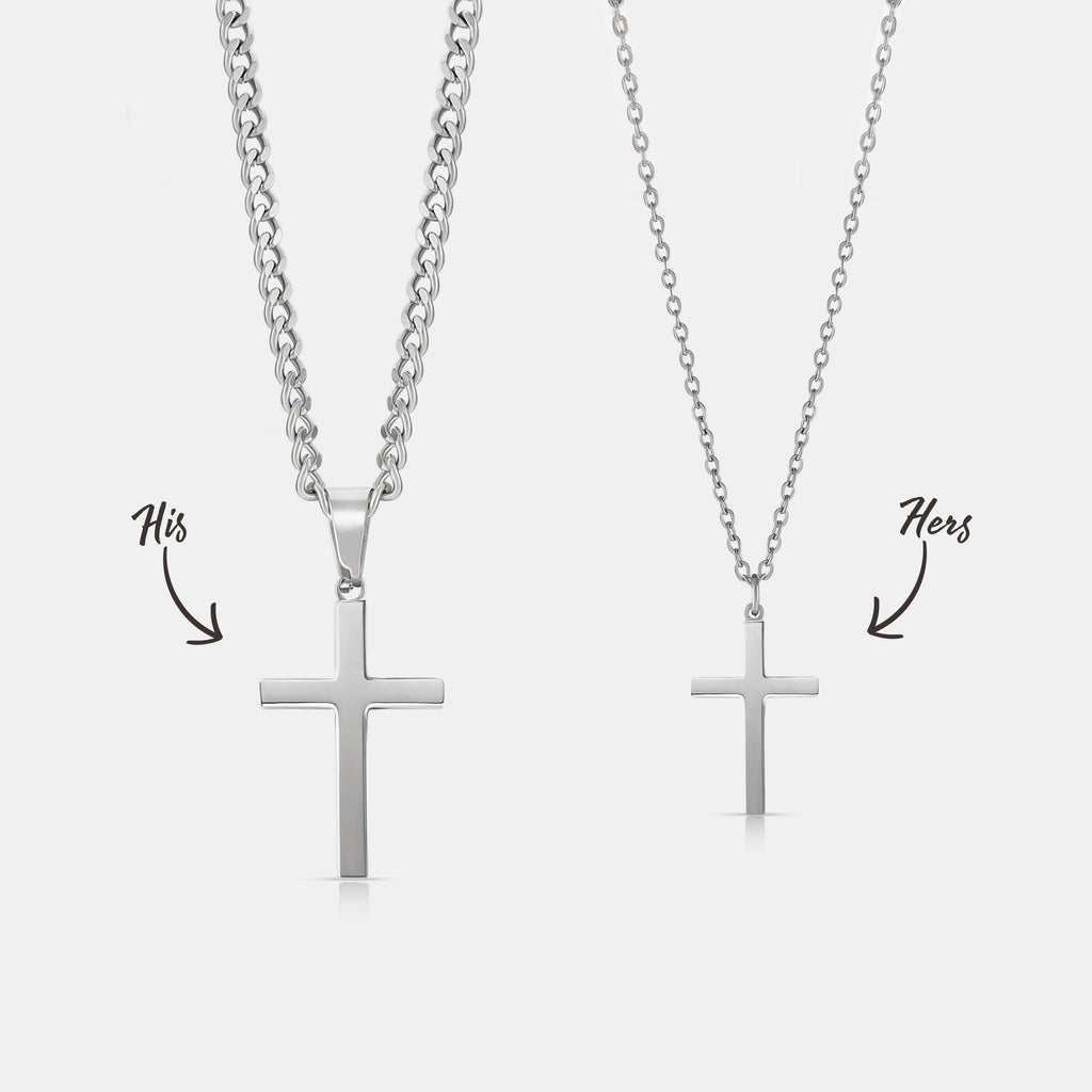 His & Hers Cross (Silver)